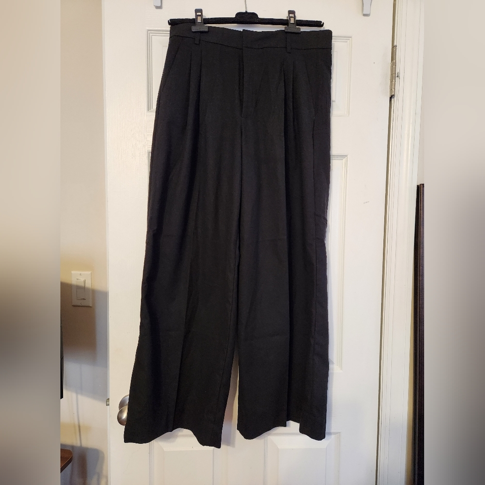 Banana Republic wide leg flannel pants
